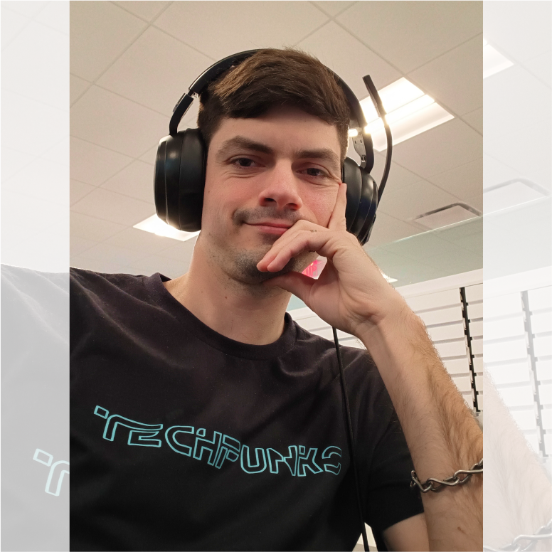 Vick M. rocking the Tron TECHPUNKS T-Shirt